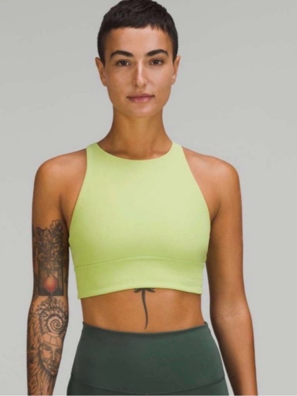 Lululemon Energy High-Neck Longline Ribbed Sports Bra